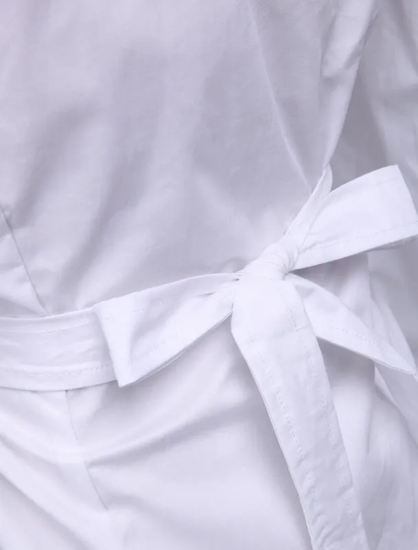 Cotton White Ruffles Long Sleeves Lolita Blouse
