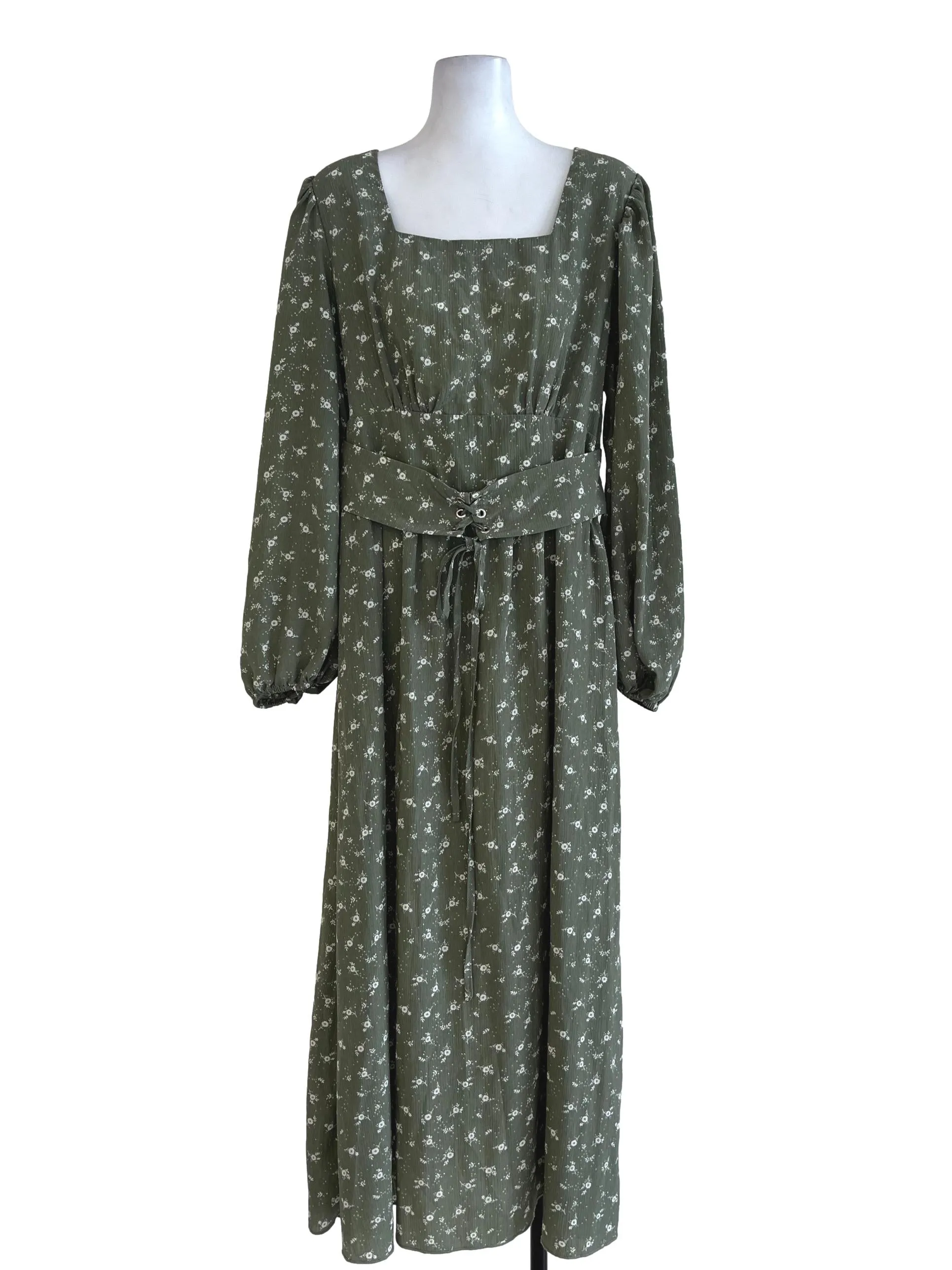 Crocodile Green Printed Dress