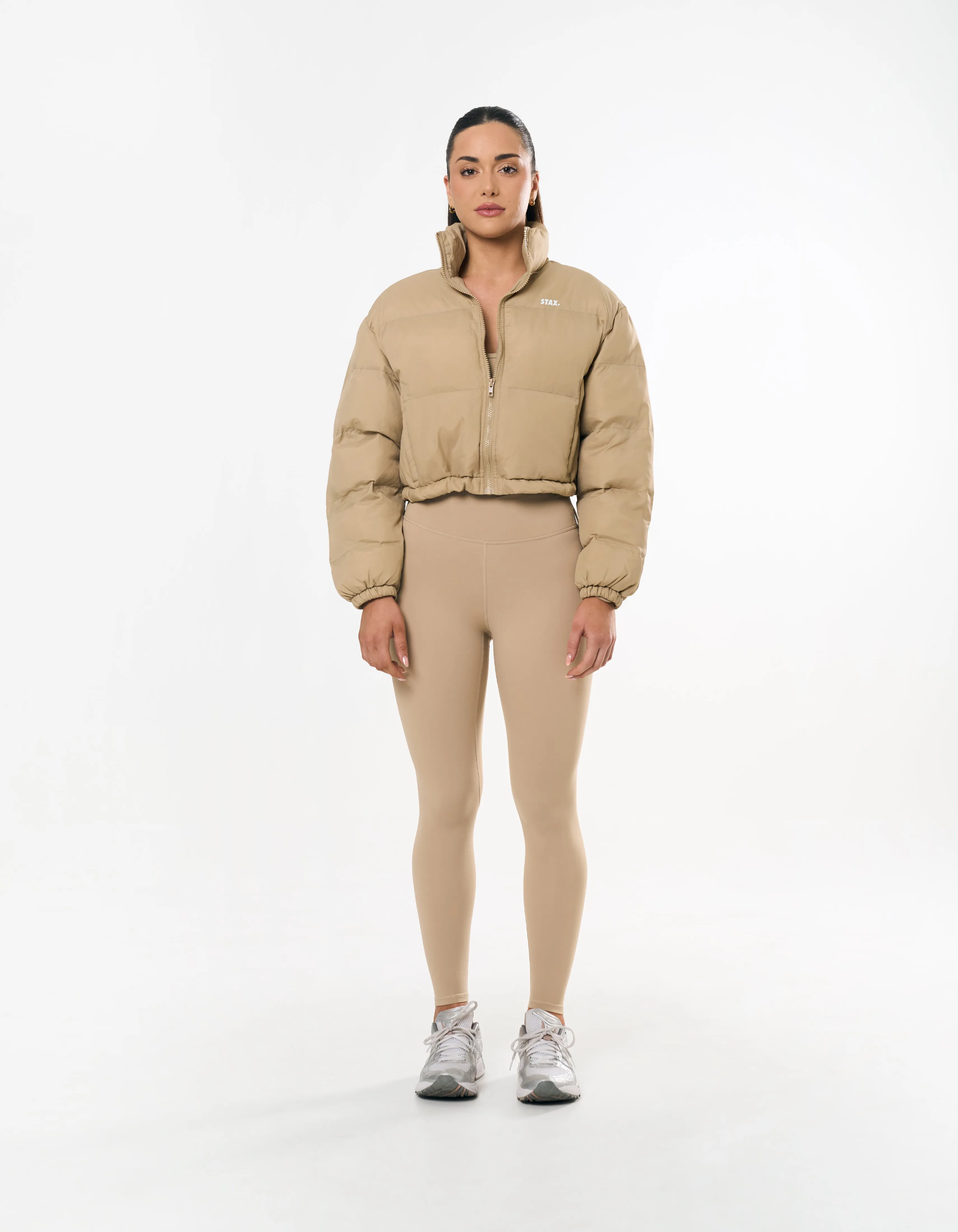 Cropped Puffer- Sand
