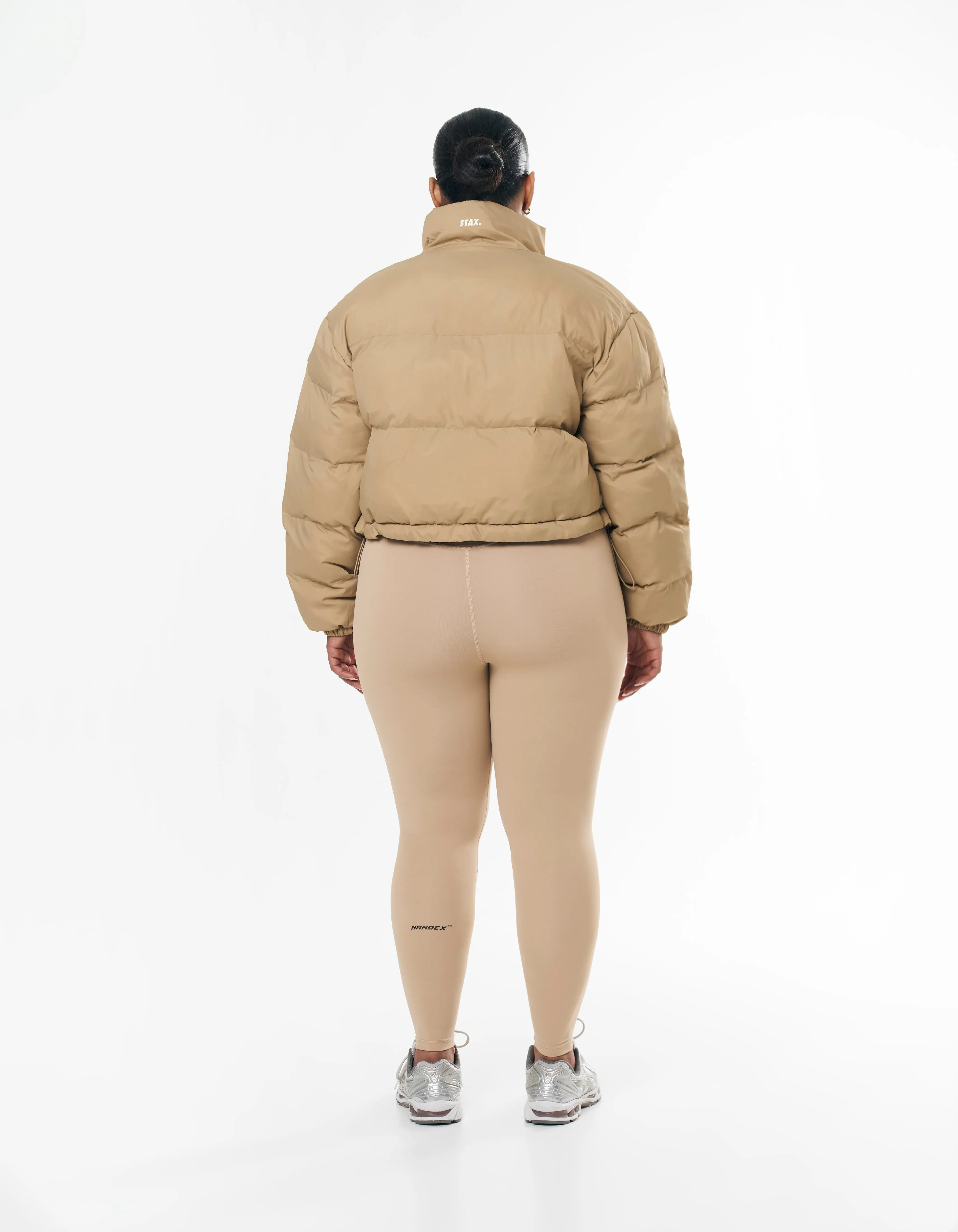 Cropped Puffer- Sand