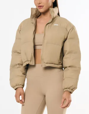 Cropped Puffer- Sand