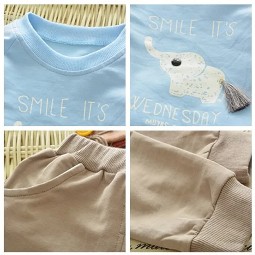 Cute Baby Boy Clothing Set Pullover Pants