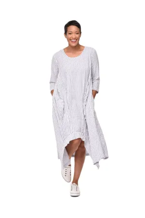 CV49 Lexi Dress in White Marina Seersucker Stripe*