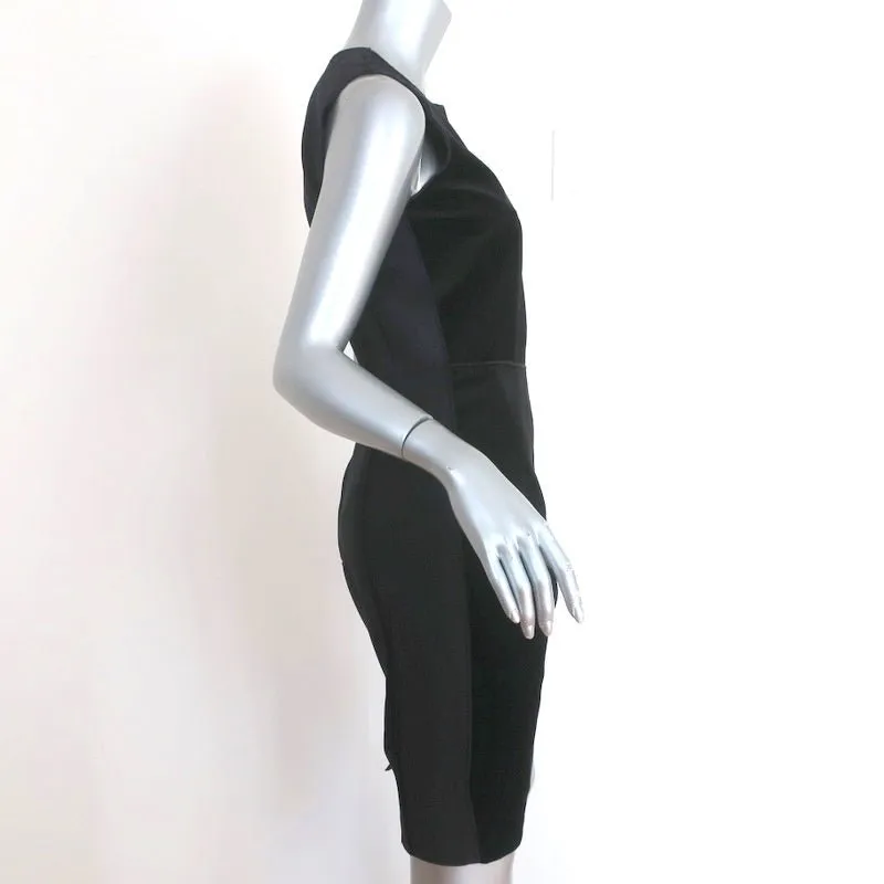 D&G Dolce & Gabbana Velvet Dress Black Size 42 Sleeveless Sheath