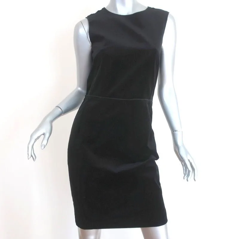 D&G Dolce & Gabbana Velvet Dress Black Size 42 Sleeveless Sheath