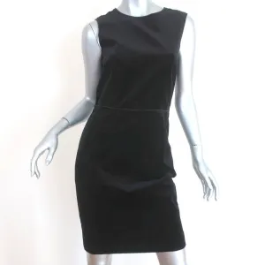 D&G Dolce & Gabbana Velvet Dress Black Size 42 Sleeveless Sheath