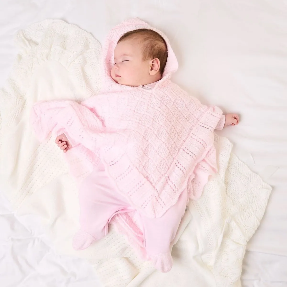 Dandelion Pink Knitted Poncho