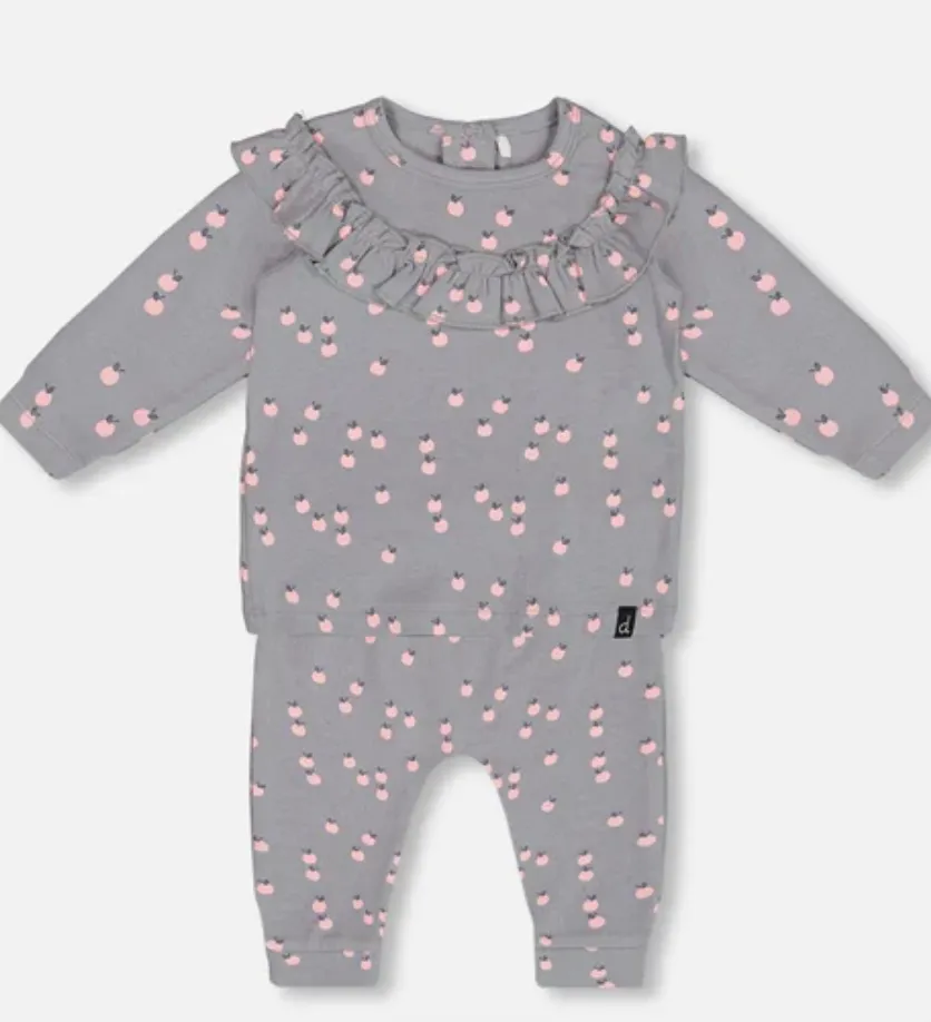 Deux Par Deux Pink Apple Tee and Pant