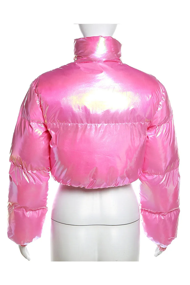 DG0312 Metallic Puffer Jacket