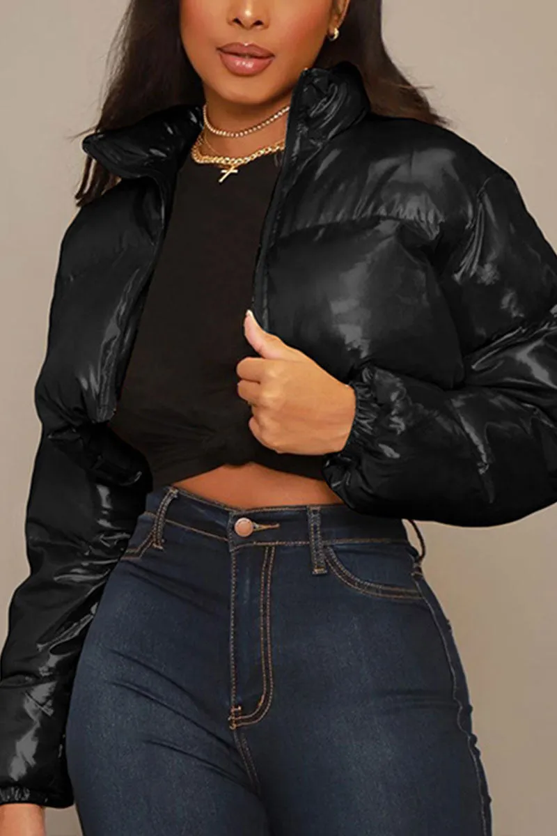 DG0312 Metallic Puffer Jacket