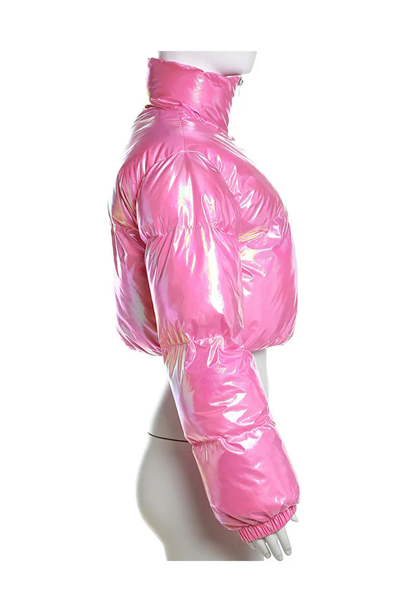 DG0312 Metallic Puffer Jacket