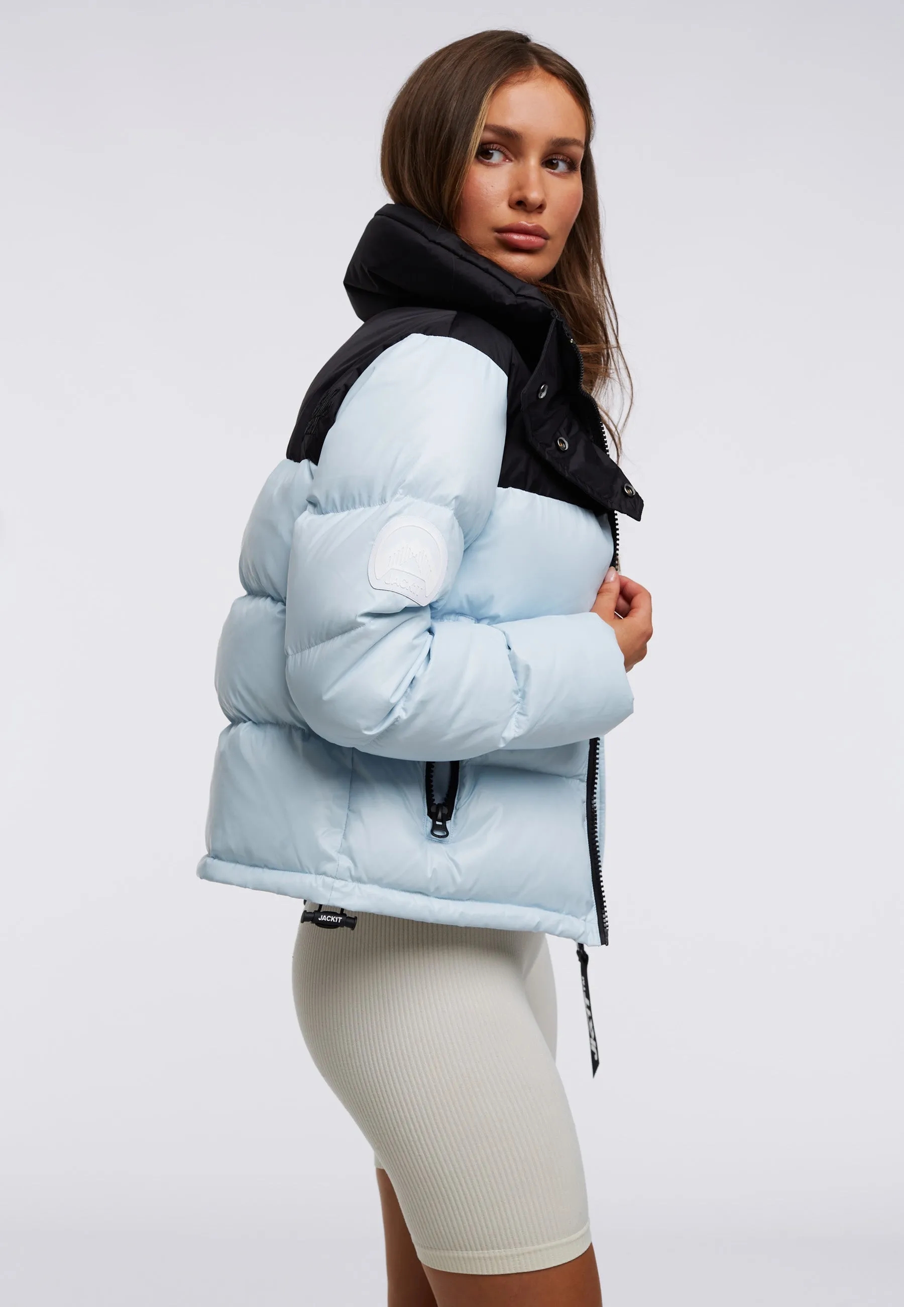 Diamond Down Alps Slick Crop Jacket
