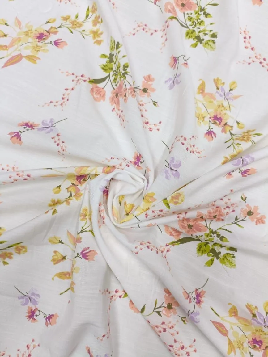 Digital Printed Linen Cotton Soft Jute Fabric