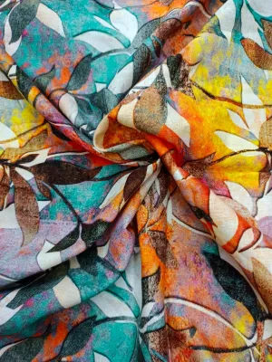 Digital Printed Linen Spun Cotton Soft Fabric