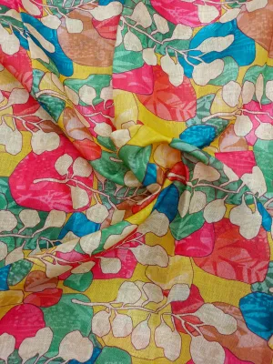 Digital Printed Linen Spun Cotton Soft Fabric