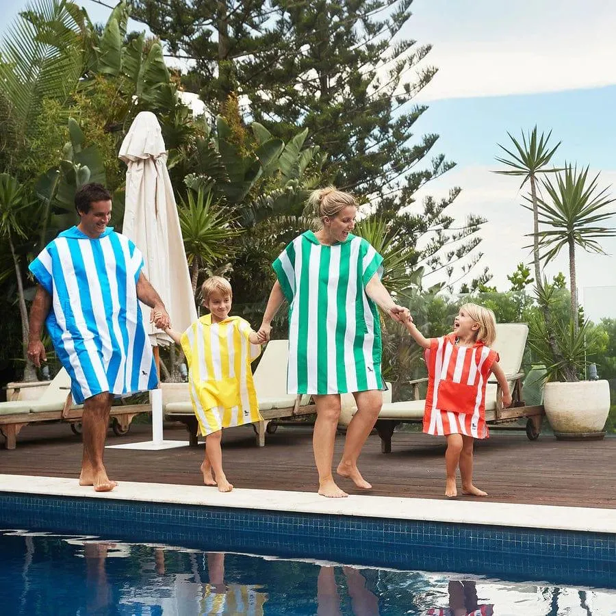Dock & Bay Adult Poncho Hooded Towel | Cabana Collection | Bondi Blue L
