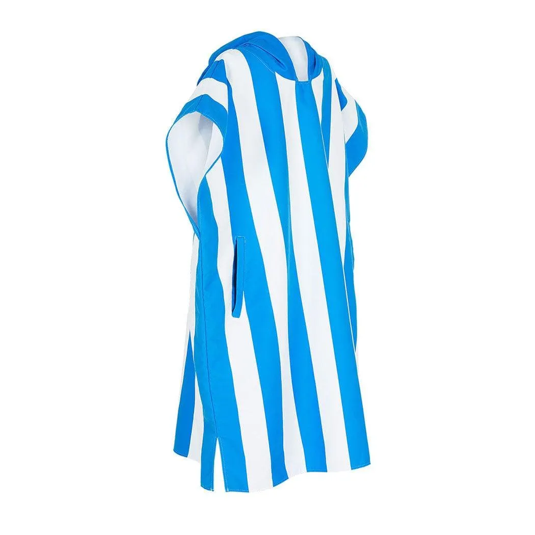 Dock & Bay Adult Poncho Hooded Towel | Cabana Collection | Bondi Blue L