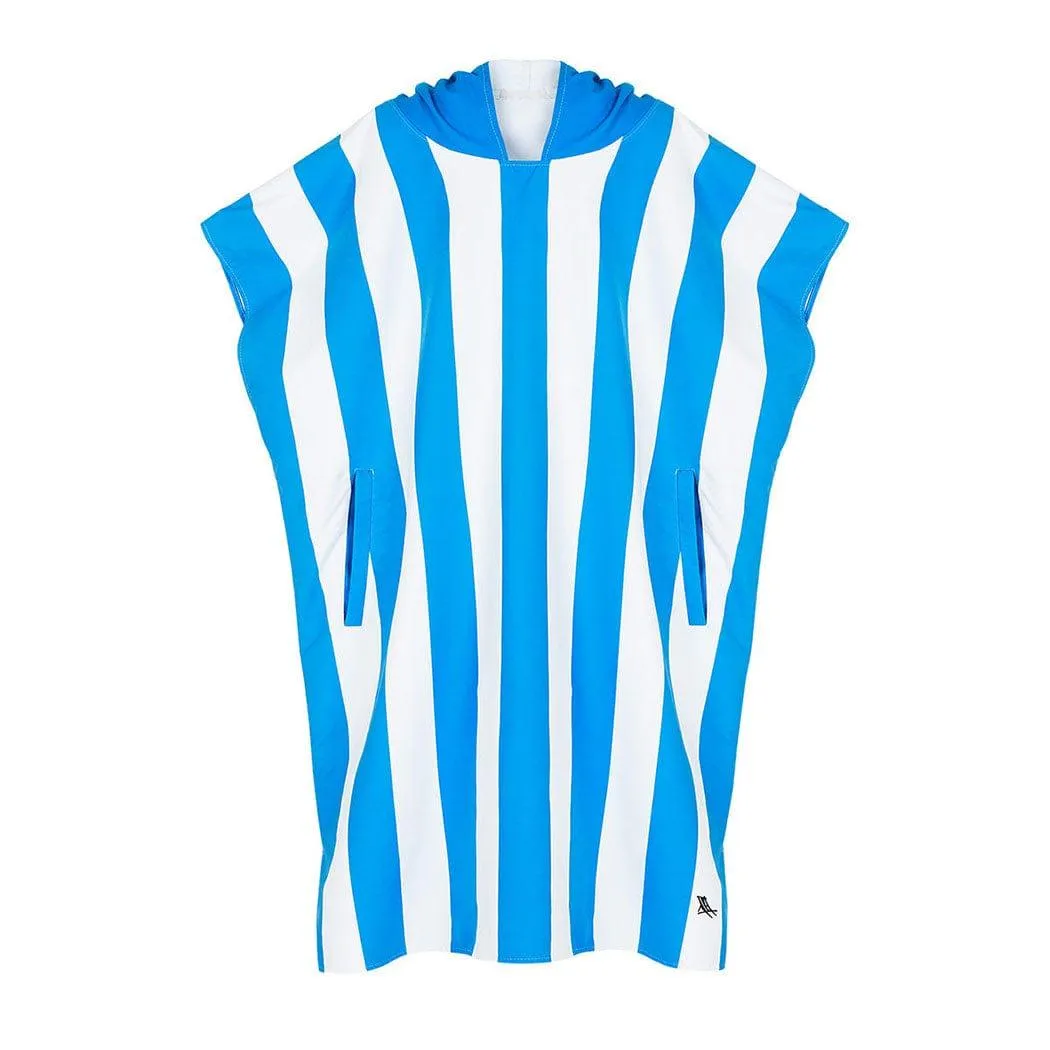 Dock & Bay Adult Poncho Hooded Towel | Cabana Collection | Bondi Blue S