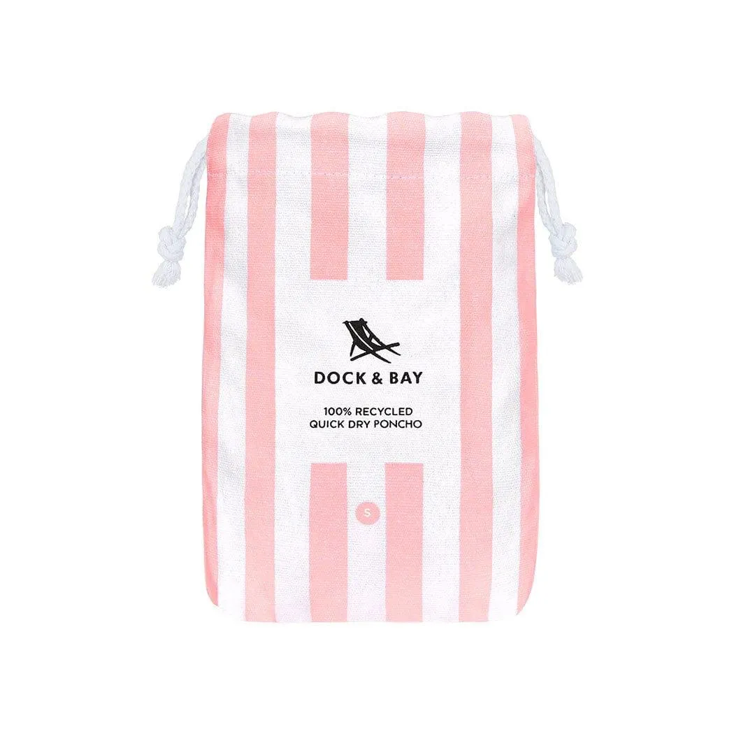 Dock & Bay Adult Poncho Hooded Towel | Cabana Collection | Malibu Pink S