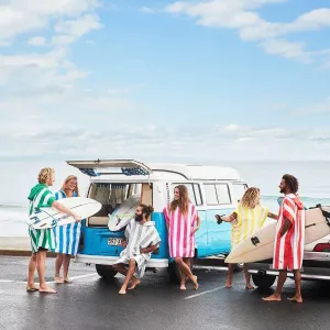 Dock & Bay Adult Poncho Hooded Towel | Cabana Collection | Malibu Pink S