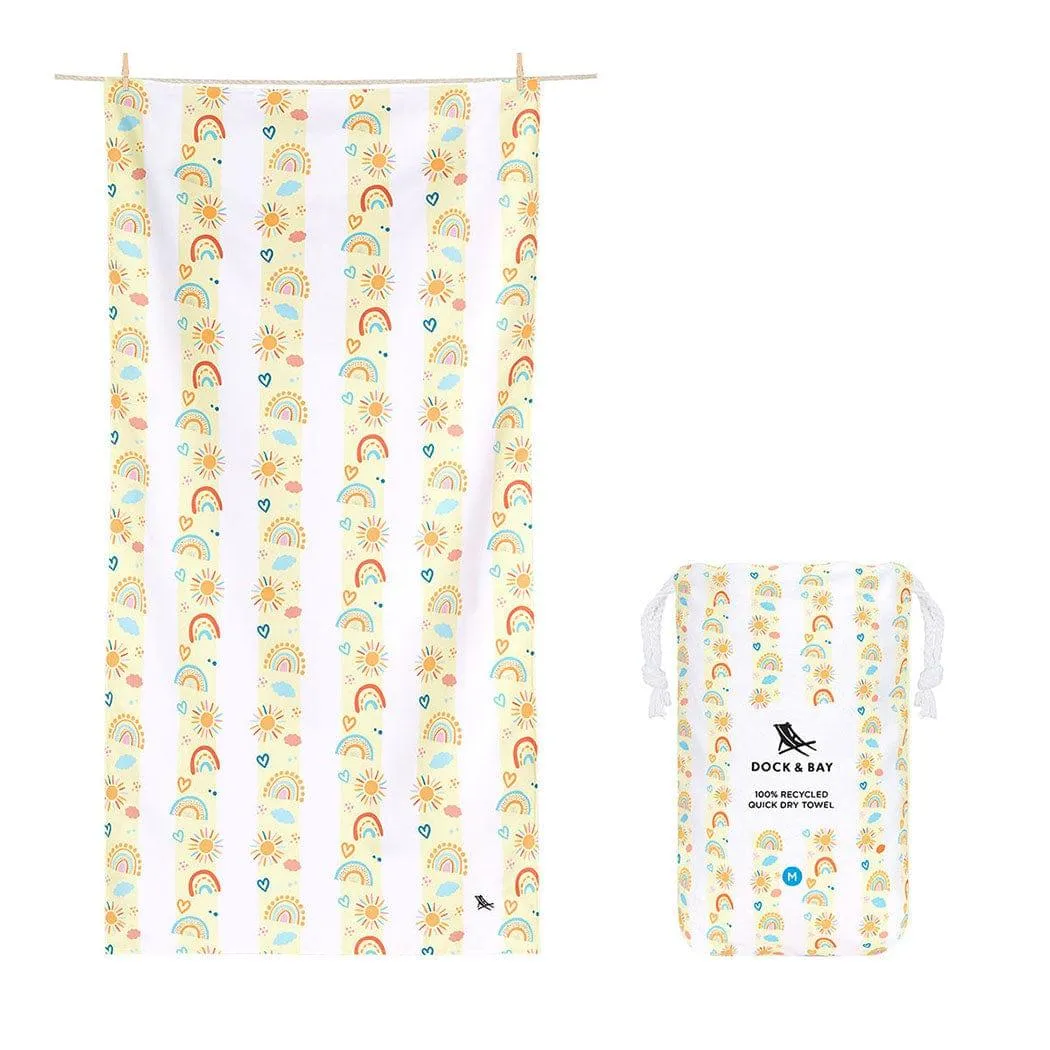Dock & Bay KIDS Beach Towel | Quick Dry | Rainbow Road