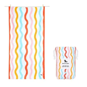 Dock & Bay KIDS Beach Towel | Quick Dry | Squiggly