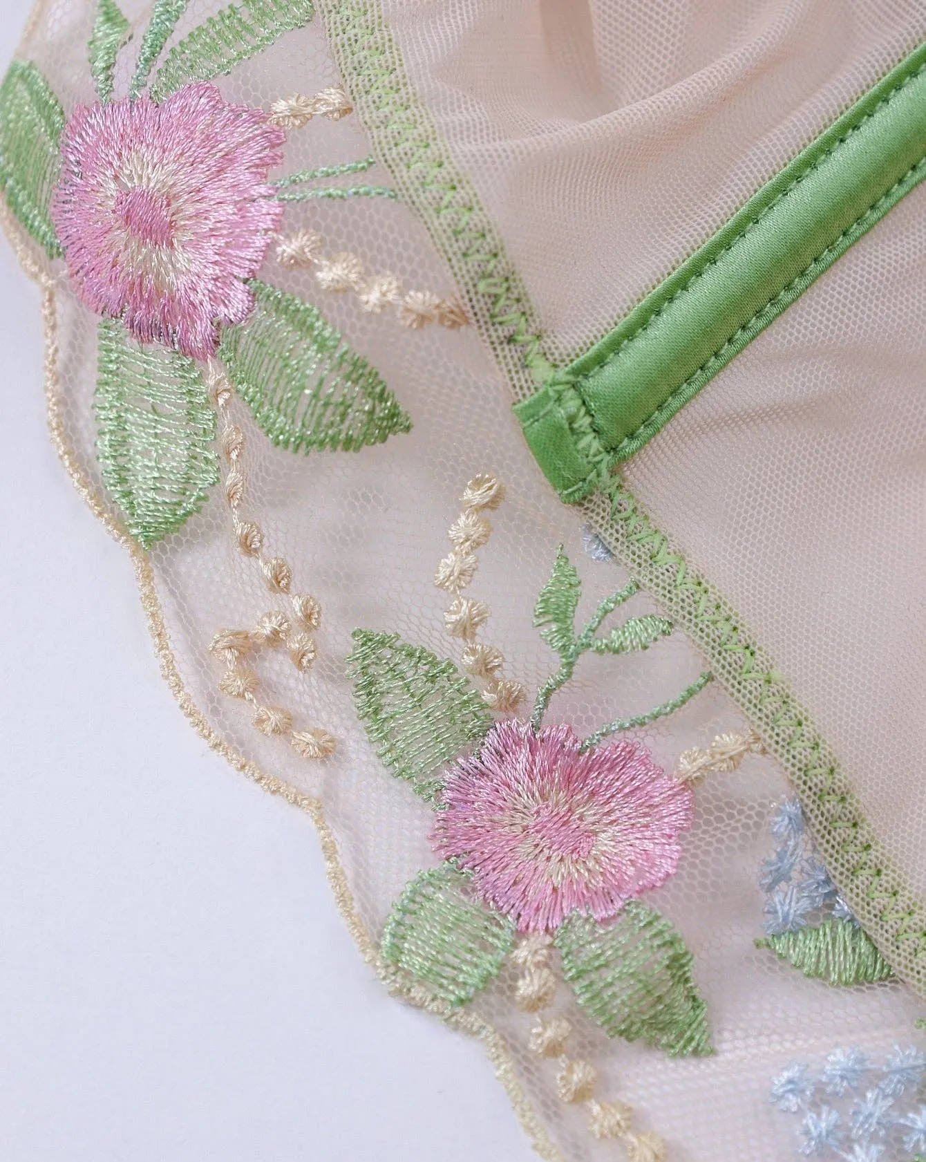 Doll Floral Embroidered Bodysuit