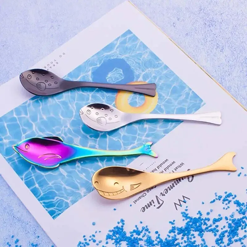 Dolphin, Penguin, Whale & Puffer Fish Coffee Tea Spoon