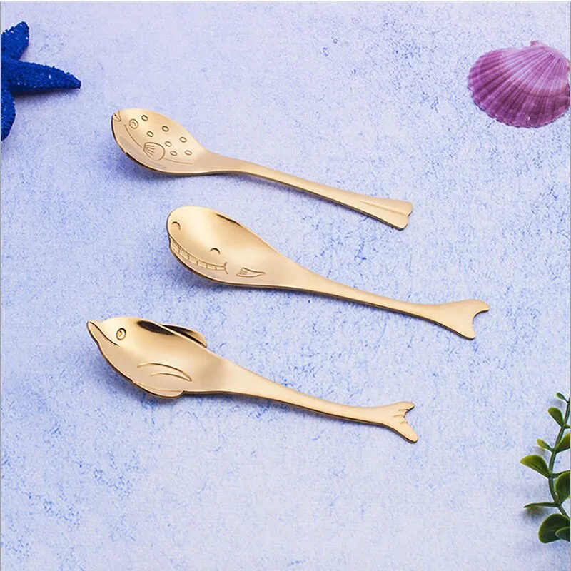 Dolphin, Penguin, Whale & Puffer Fish Coffee Tea Spoon