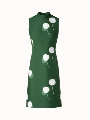 Double-Face Sheath Dress with Dandelion Print