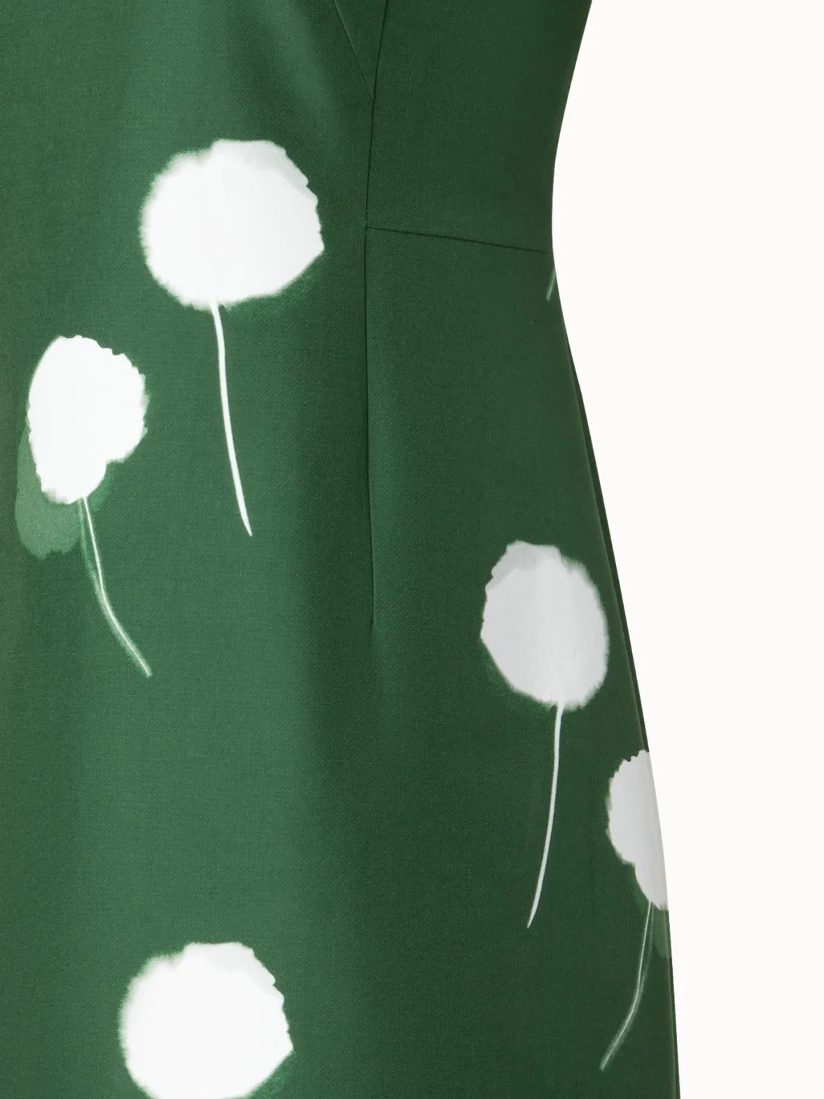Double-Face Sheath Dress with Dandelion Print