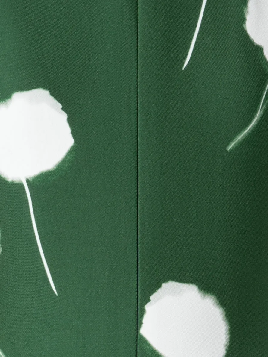 Double-Face Sheath Dress with Dandelion Print