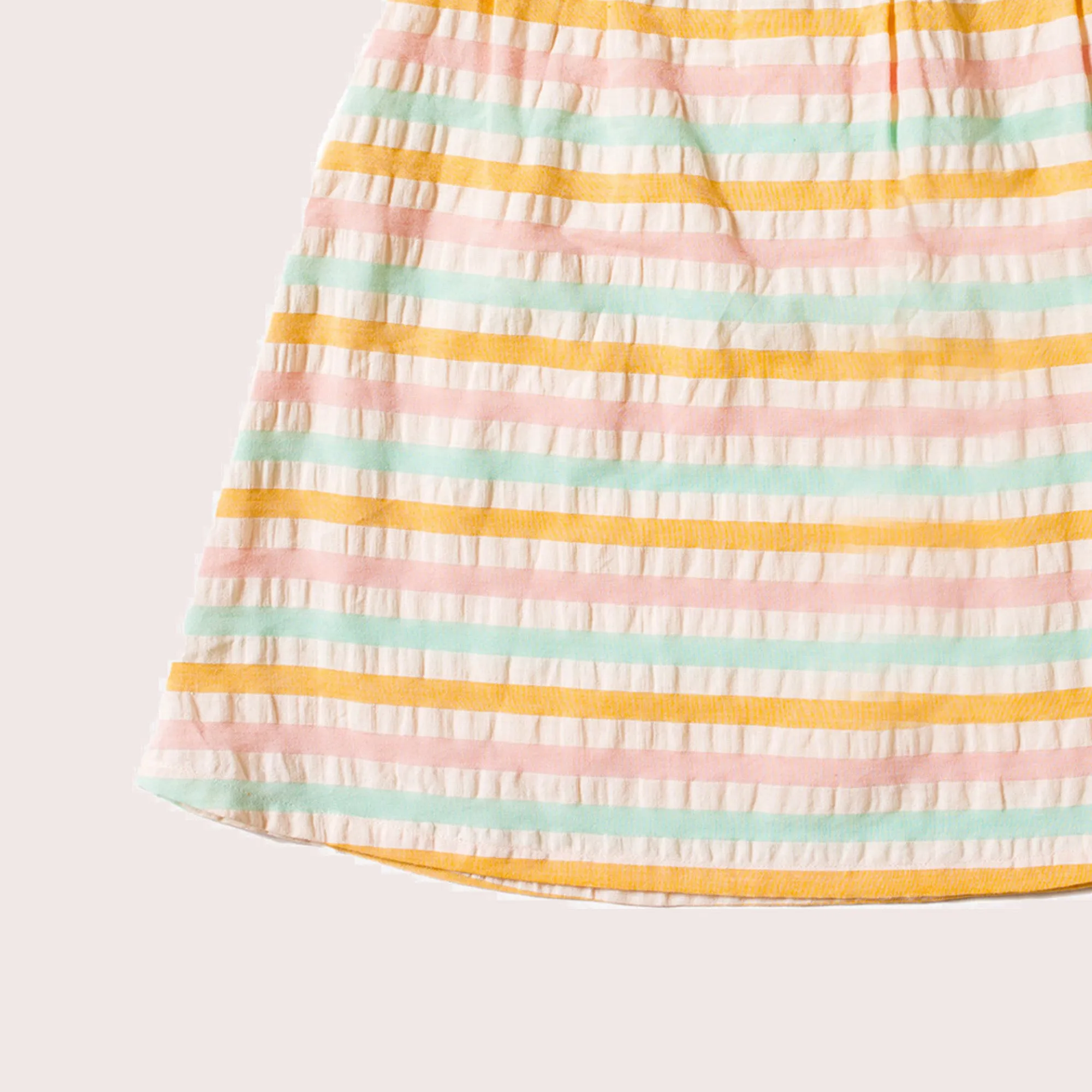 Dusky Pink Seersucker Frill Dress