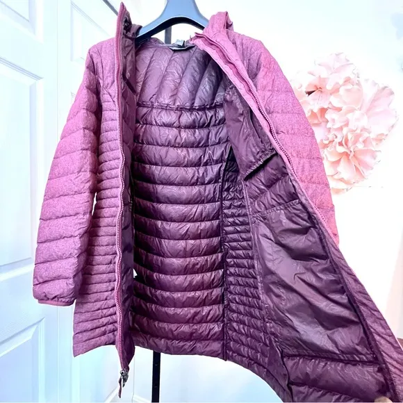 Eddie Bauer Classic Lightweight Down Parka Puffer Coat - Purple - Large