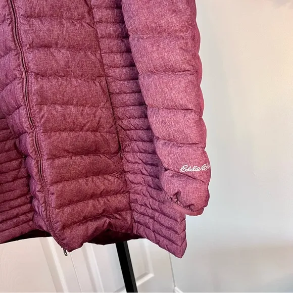 Eddie Bauer Classic Lightweight Down Parka Puffer Coat - Purple - Large