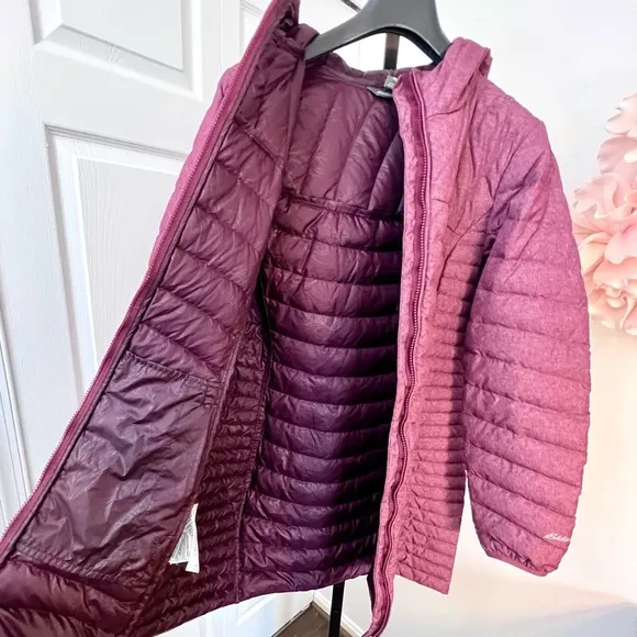 Eddie Bauer Classic Lightweight Down Parka Puffer Coat - Purple - Large