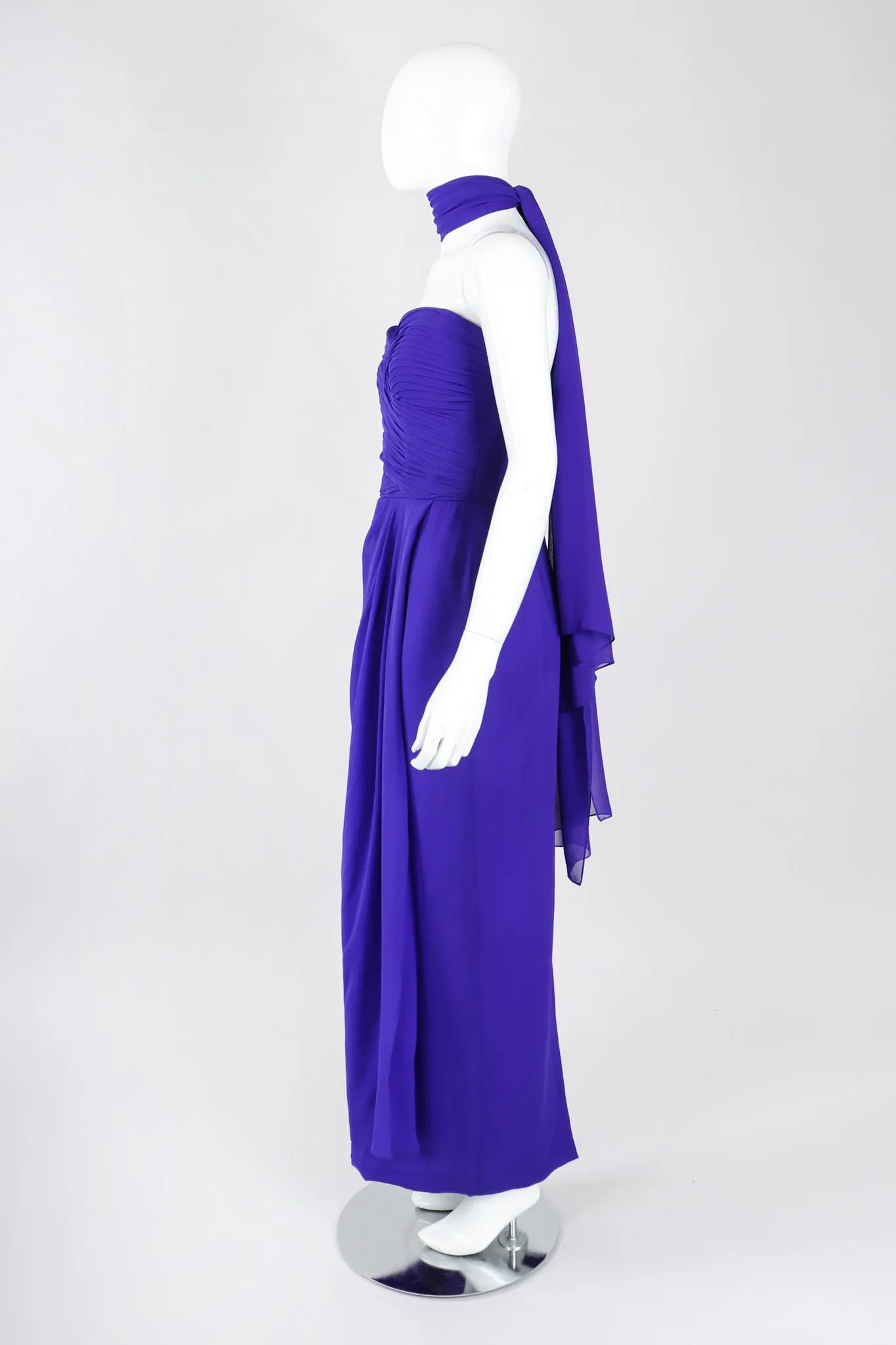 Electric Silk Strapless Sheath