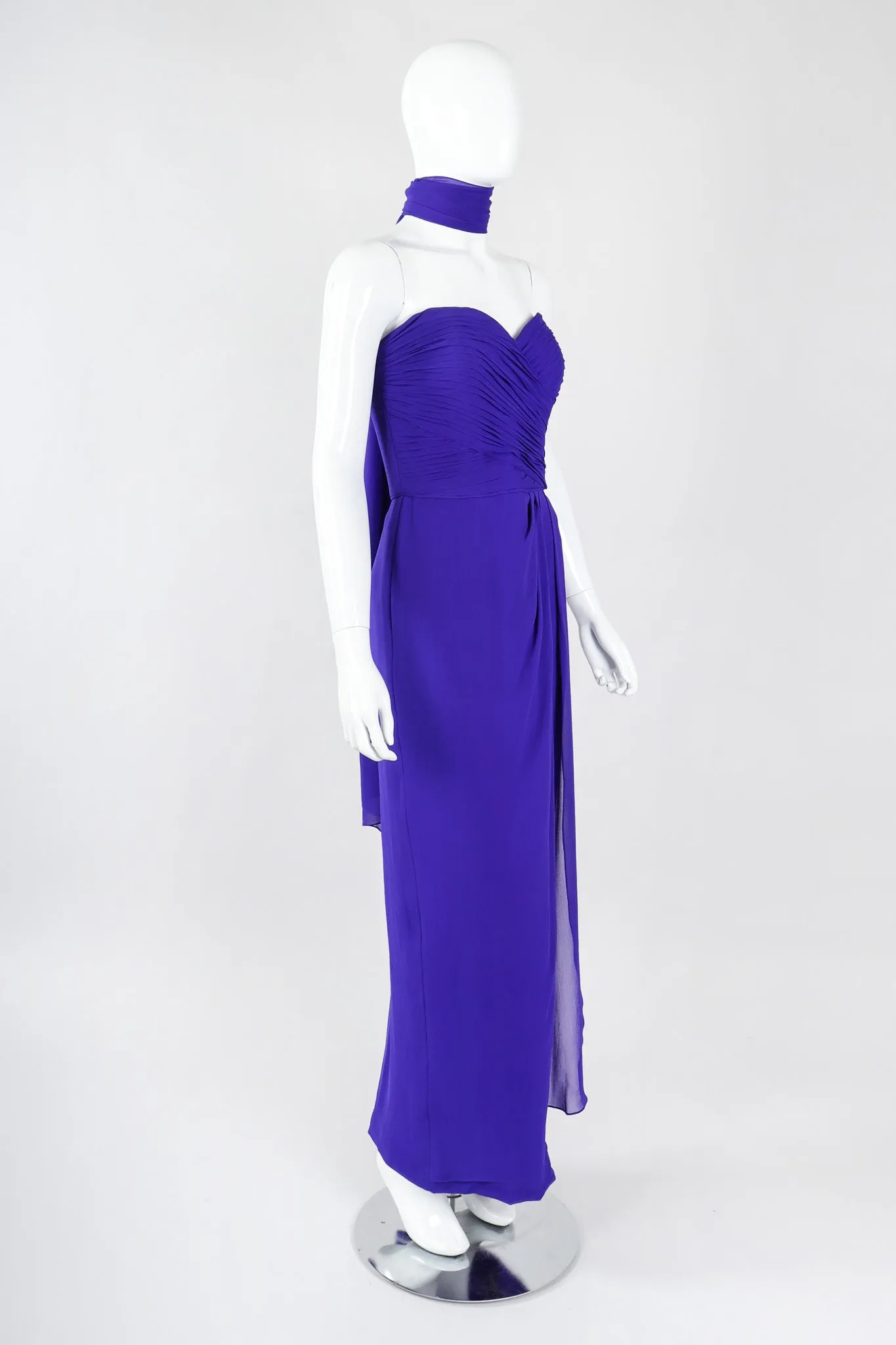 Electric Silk Strapless Sheath