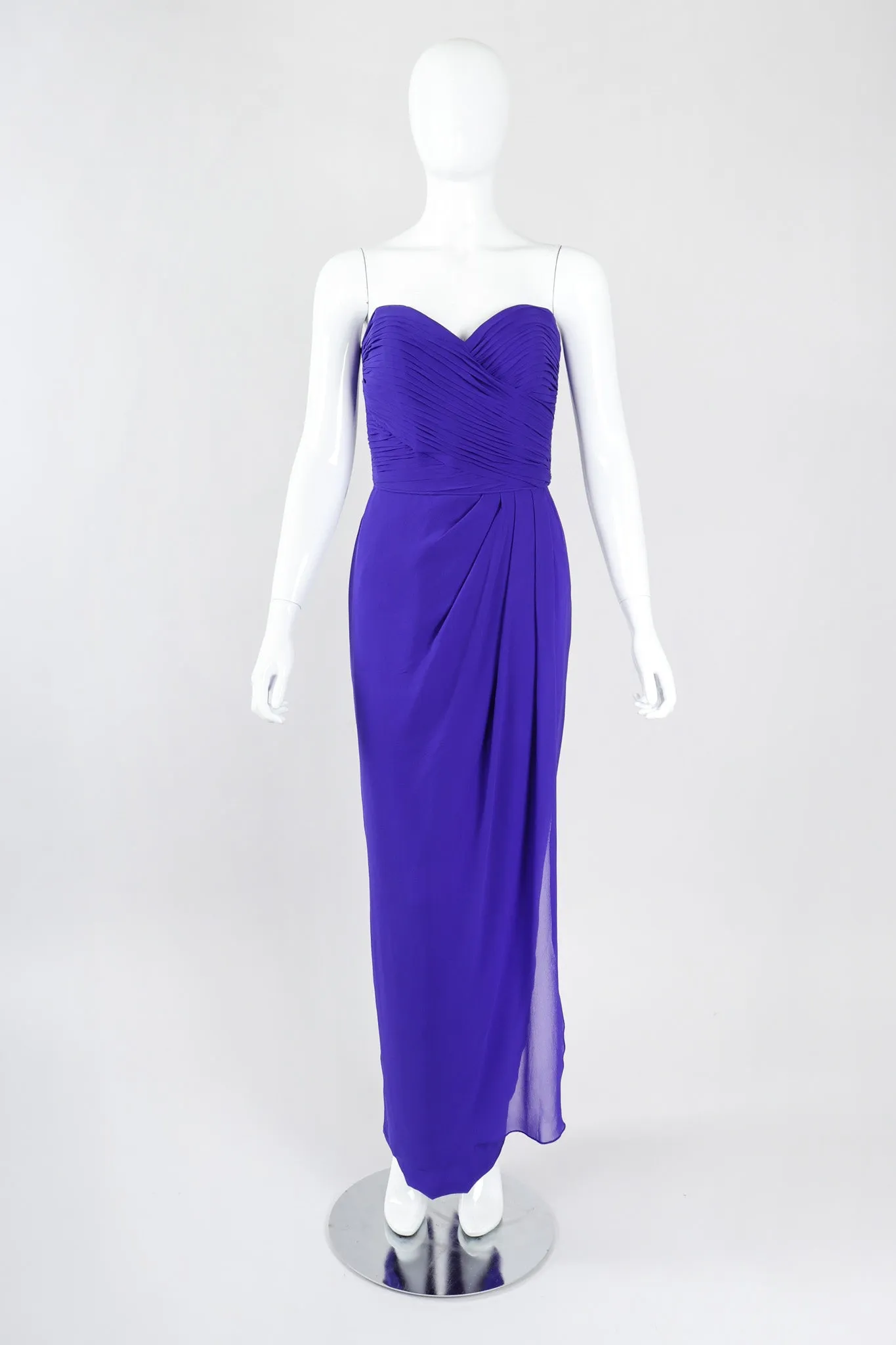 Electric Silk Strapless Sheath