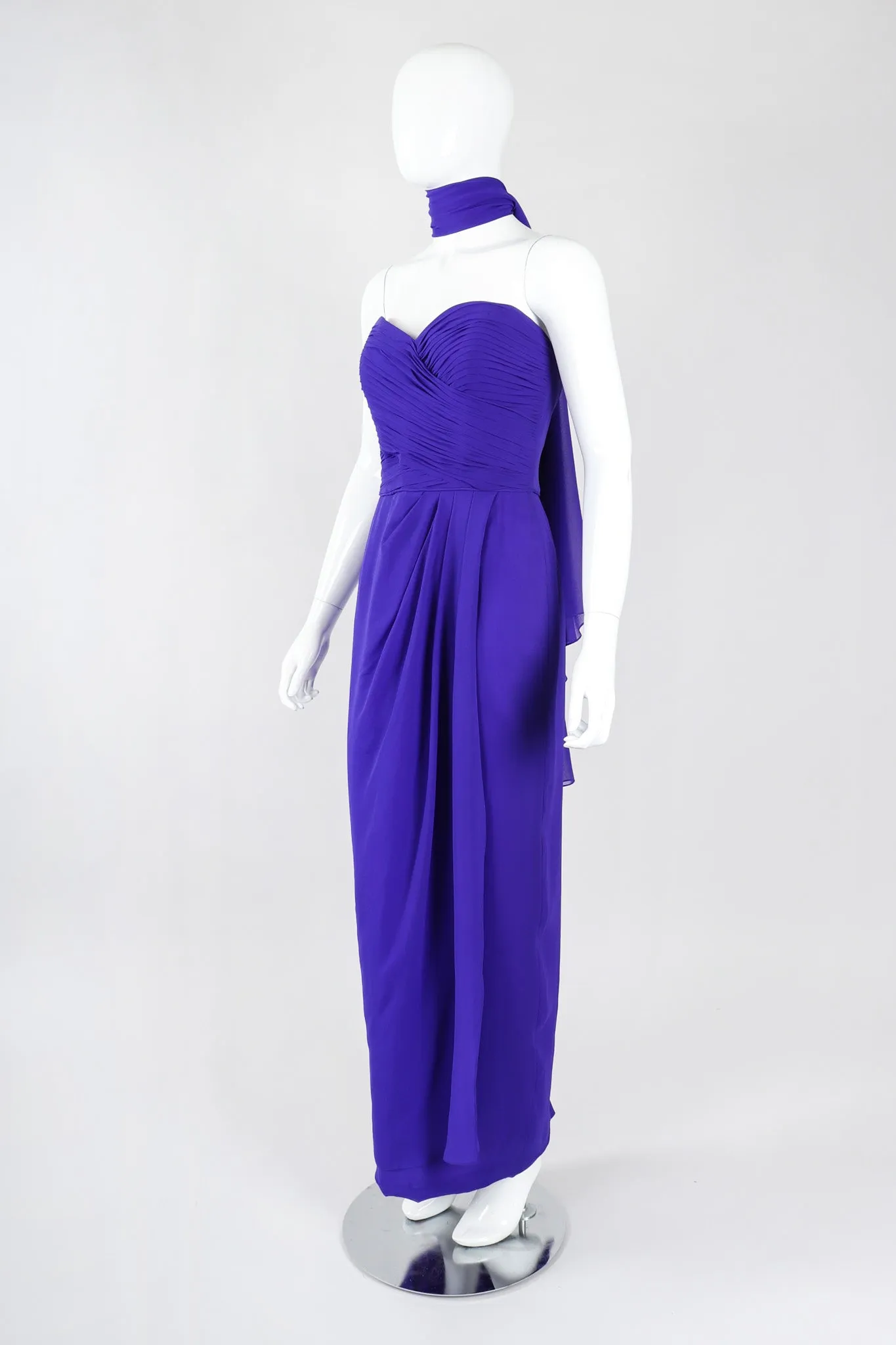 Electric Silk Strapless Sheath