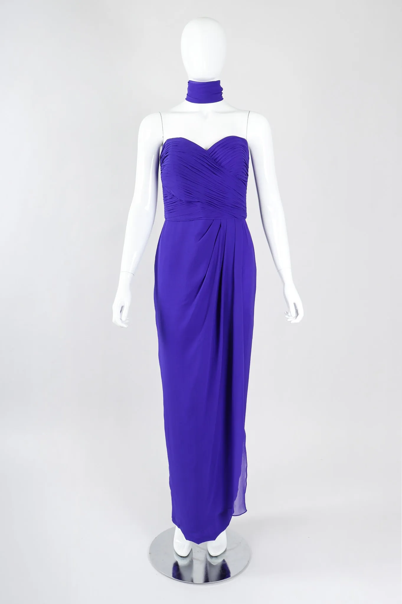 Electric Silk Strapless Sheath
