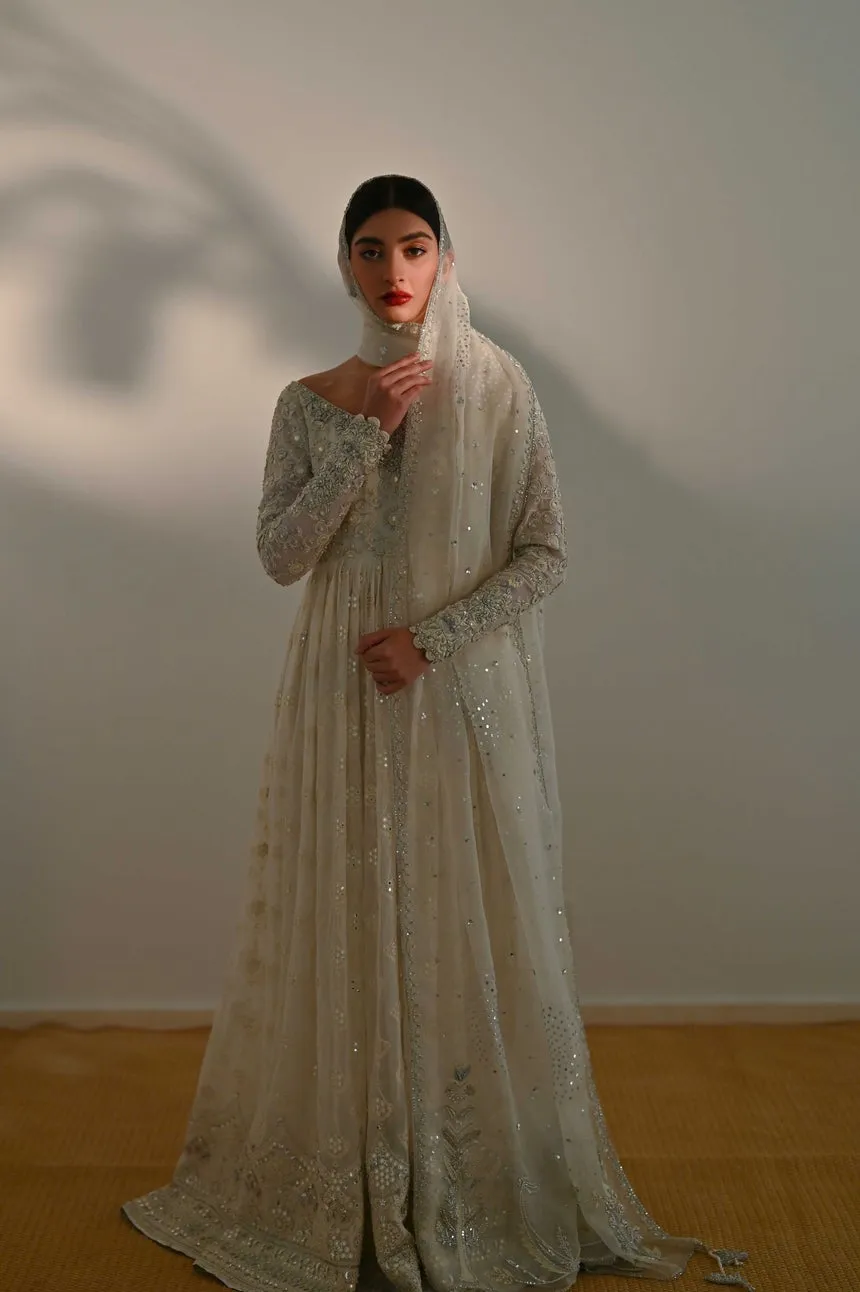 Embellished Pakistani Silk Dress for Party Wear #PN580
