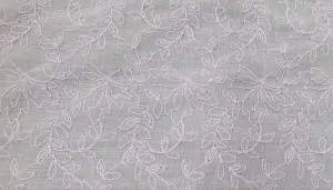 Embroidered Cotton Lilac Floral