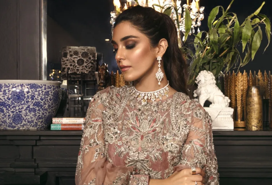 Embroidered Peach Salwar Kameez Pakistani Wedding Dresses