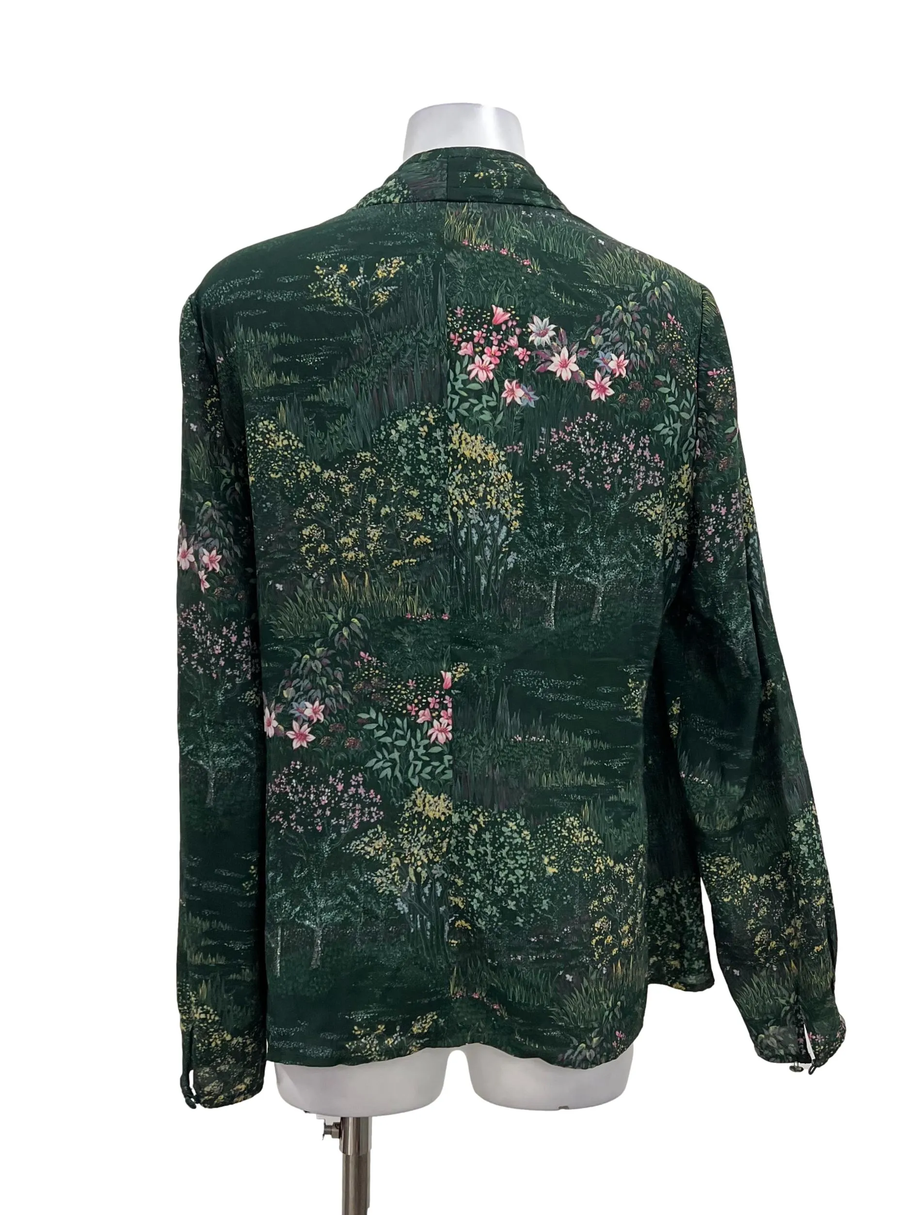 Emerald Printed Wrap Top