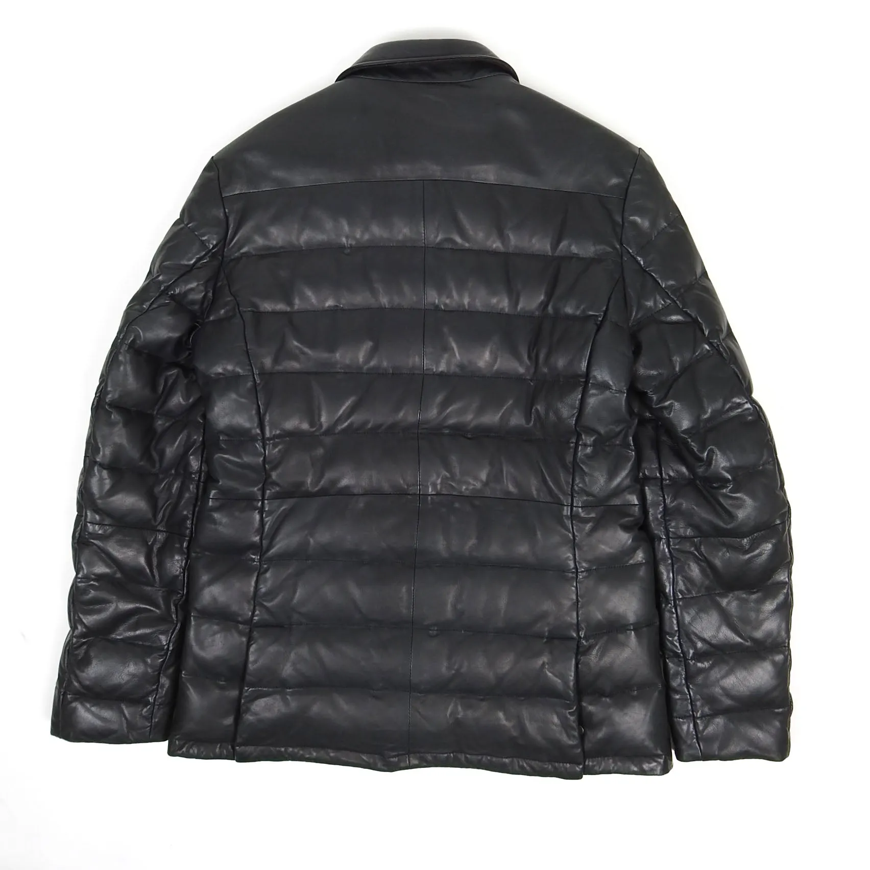 Etro Leather Padded Jacket Black Medium