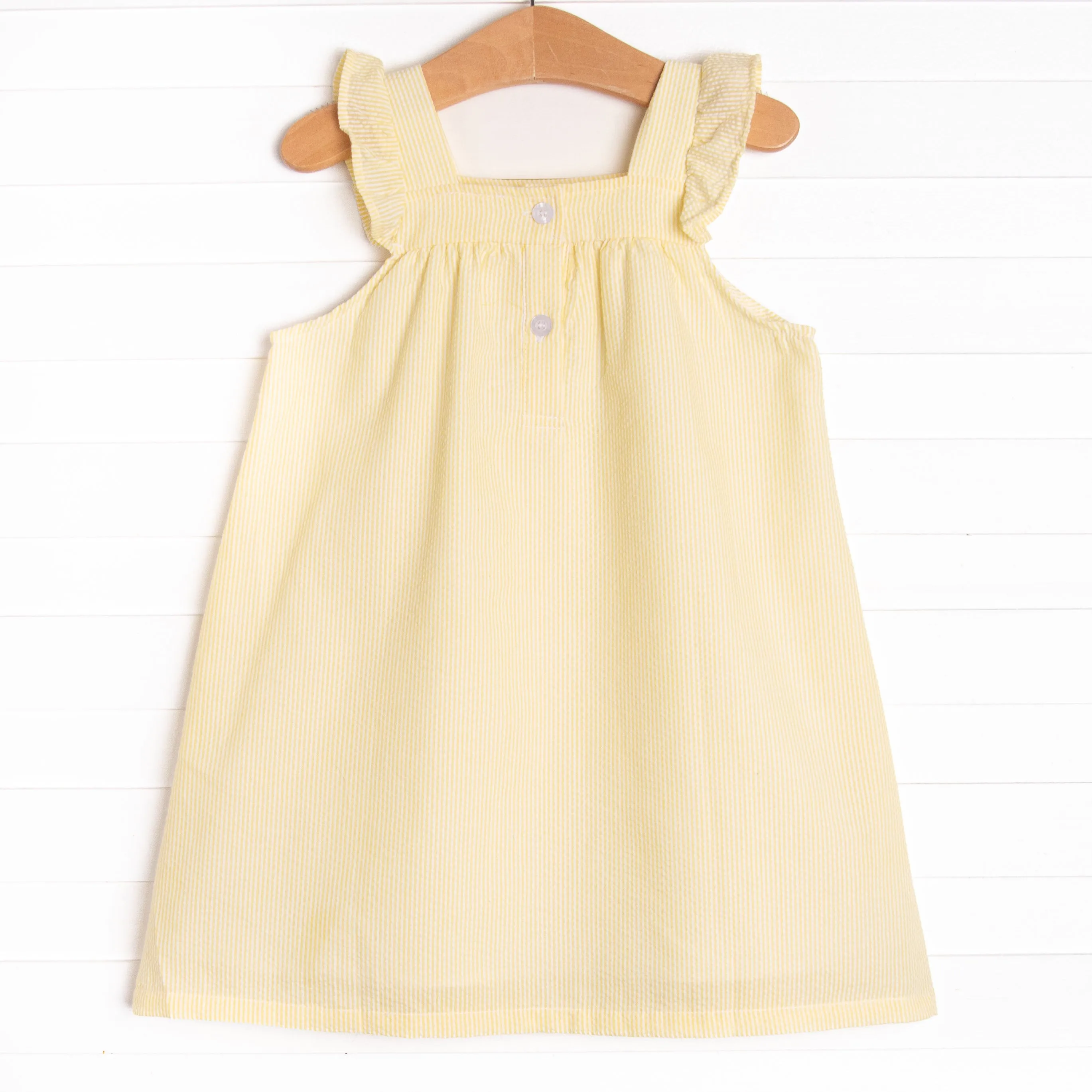 Fairway Fun Applique Dress, Yellow