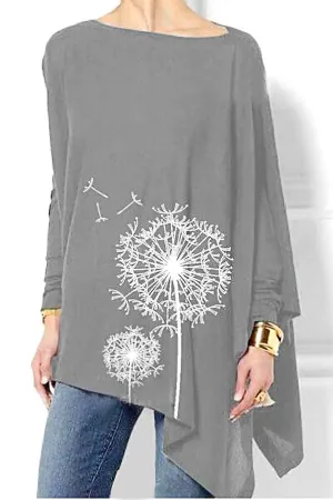 Fashion Printed Long-sleeved Printed T-shirt