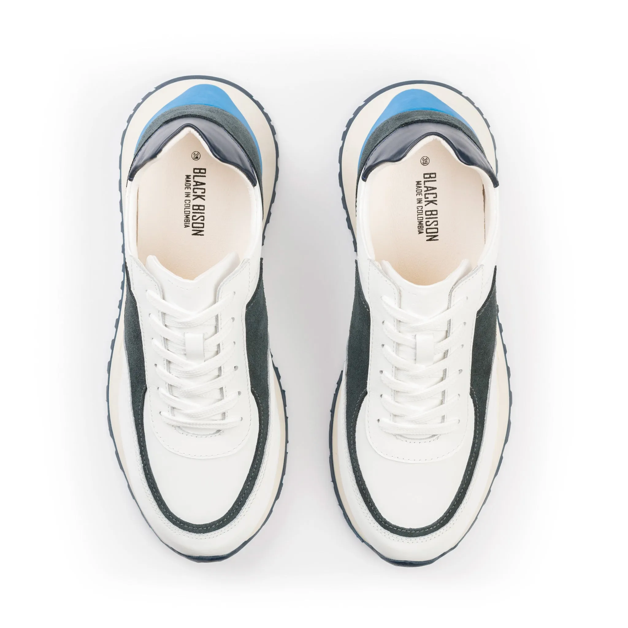 Ferragamo Blanco, Gris y Azul