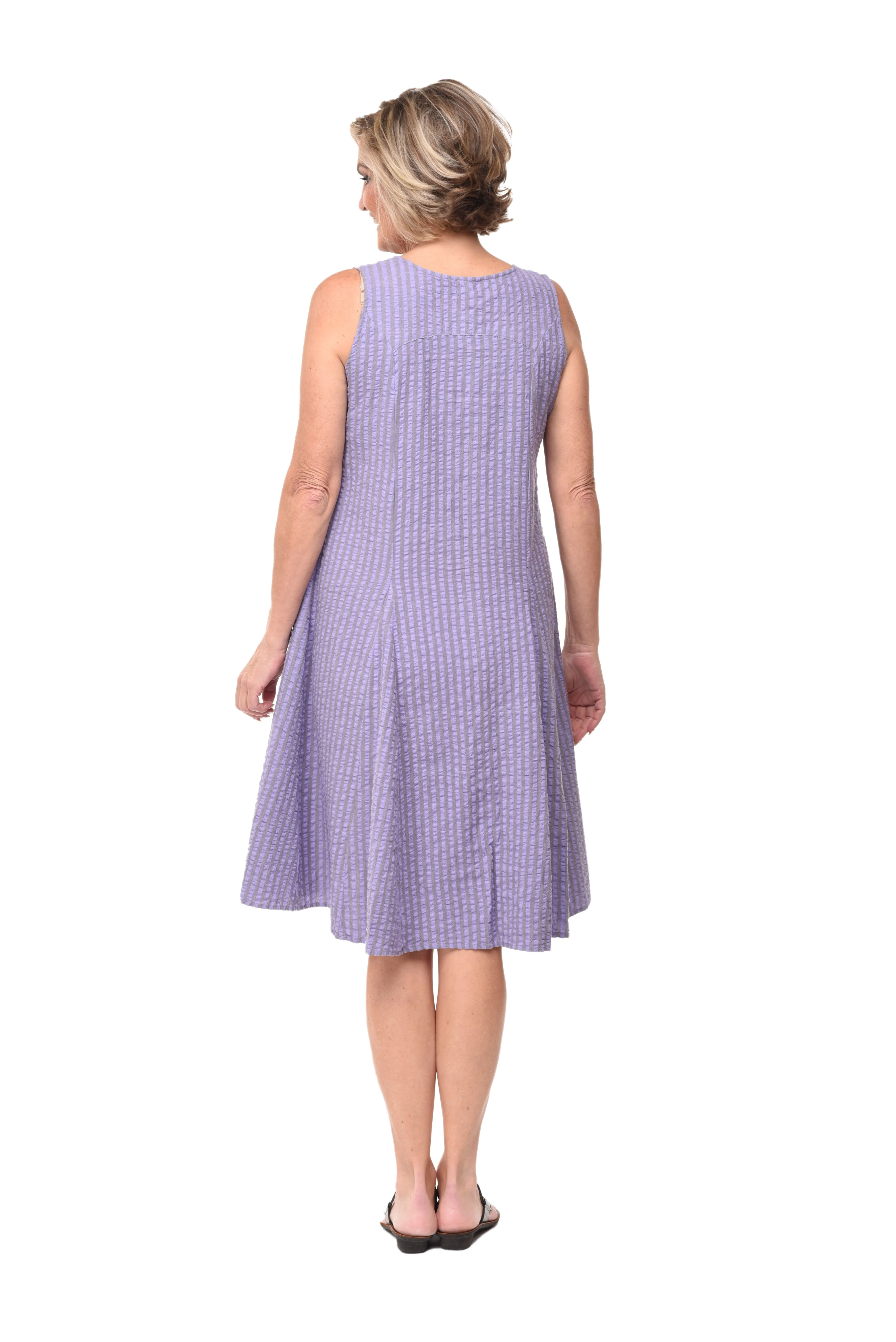 FINAL SALE CV656 Poppie Dress in Sully Seersucker Stripe*